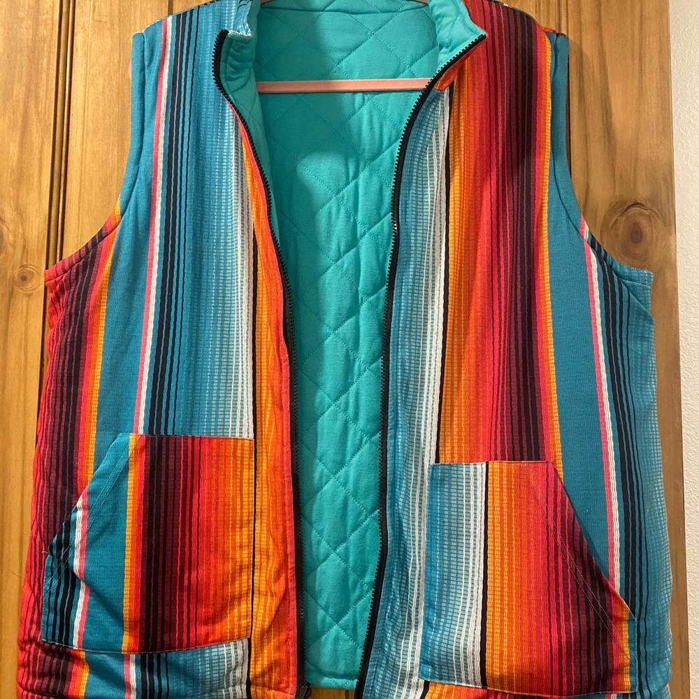 Crazy Train reverseable quilted Vest